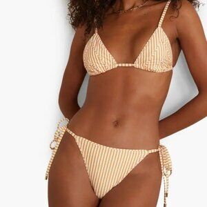Peony Swimwear String Tri in Orange Stripe